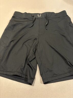 Hylete Men’s Black Athletic Shorts with Drawstring